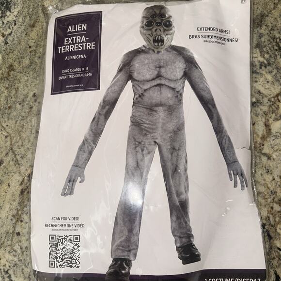 Alien Illusion Space Visitor Suit Yourself Fancy Halloween Child Costume XL - Picture 1 of 5